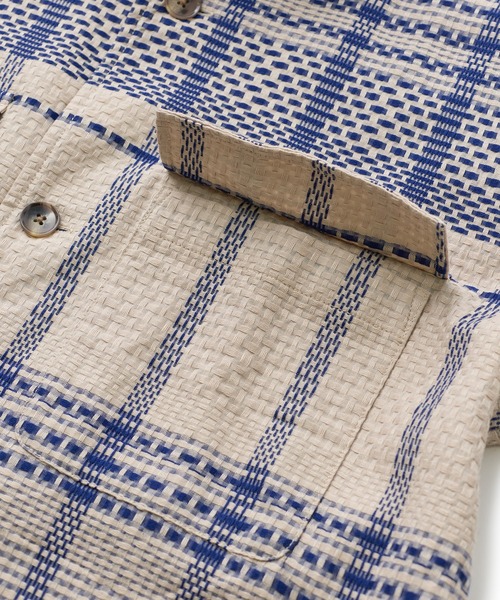 MEN'S BIGI（メンズビギ）の「ドビーチェックCPOシャツ（シャツ/ブラウス・メンズ・ベージュ/ネイビー・01/02/03）」の7枚目の写真