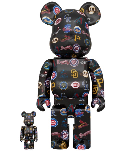BE@RBRICK NATIONAL LEAGUE(TM) BLACK Ver. 100％ & 400％（フィギュア