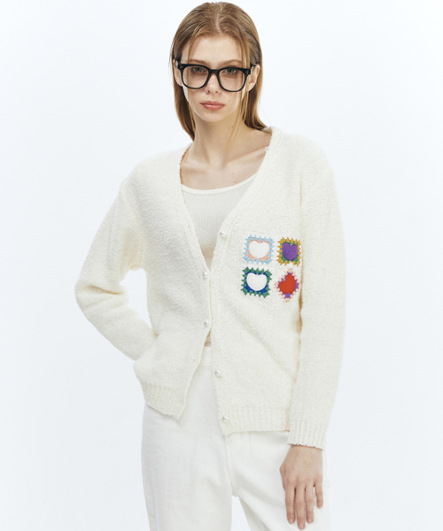 THE GREATEST(ザ グレイテスト)の「Patch Cardigan Ivory(カーディガン/ボレロ・レディース・その他・FREE)」の1枚目の写真