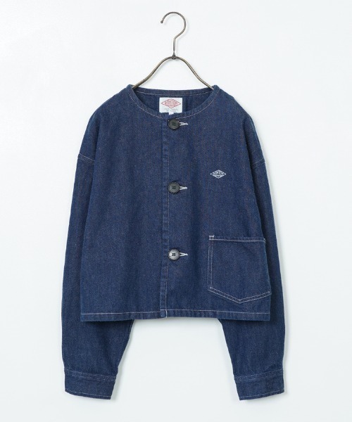 DANTON（ダントン）の「[DANTON/ダントン] 11oz ショート丈ノーカラーデニムジャケット（ノーカラージャケット・レディース・インディゴブルー・38）」の21枚目の写真