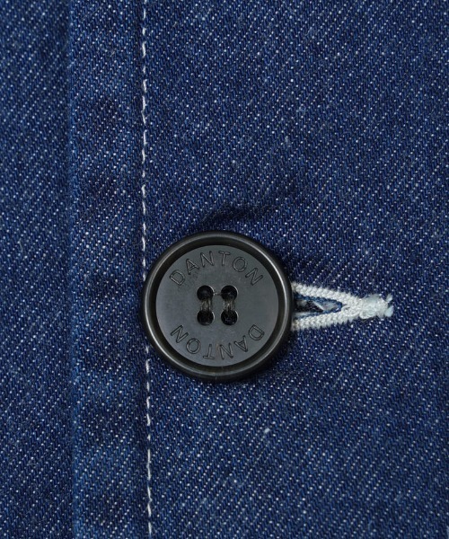 DANTON/ダントン] 11oz ショート丈ノーカラーデニムジャケット（ノー