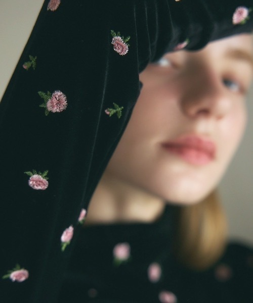 FLOWER VELOR TOPS（フラワーベロアトップス）（Tシャツ/カットソー