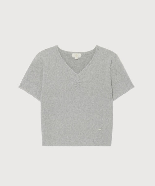 COVERNAT（カバーナット）の「WOMEN HAIRY HALF KNIT（ニット/セーター・レディース・ライトグレー/チャコール・MEDIUM/SMALL）」の2枚目の写真