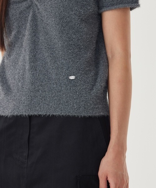 COVERNAT（カバーナット）の「WOMEN HAIRY HALF KNIT（ニット/セーター・レディース・ライトグレー/チャコール・MEDIUM/SMALL）」の8枚目の写真