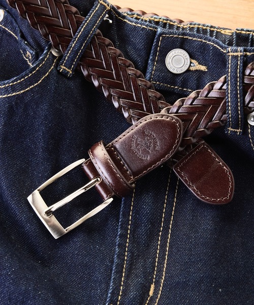BEVERLY HILLS POLO CLUB（ビバリーヒルズポロクラブ）の「【BEVERLY HILLS POLO CLUB/ビバリーヒルズポロクラブ】編み込みベルト（ベルト・メンズ・ブラウン/ダークブラウン/ブラック・FREE）」の2枚目の写真