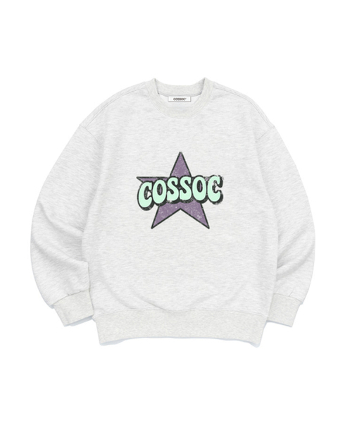 COSO（コソ）の「カラフルスターコソスウェットマンツーマン（GREY）（スウェット・レディース・グレー・MEDIUM/LARGE）」の3枚目の写真
