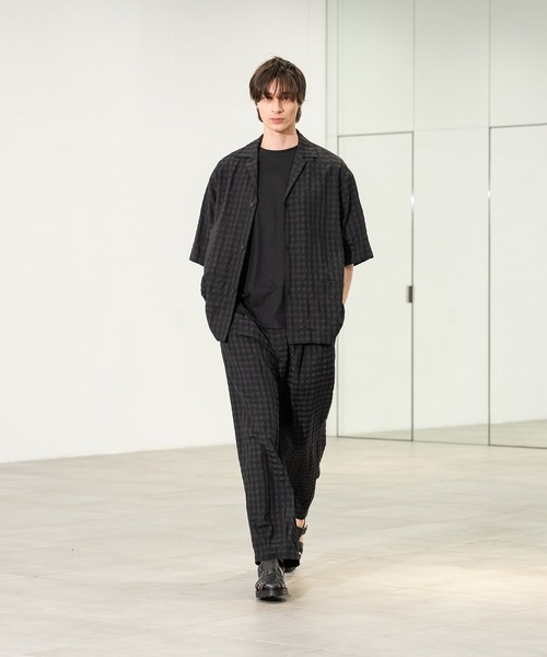 CITY TOKYO（シティトウキョウ）の「【CITY TOKYO/シティートーキョー】ｷﾞﾝｶﾞﾑｻｯｶｰ ﾀｯｸﾊﾟﾝﾂ（その他パンツ・メンズ・チェック/ブラック・1/2）」の3枚目の写真