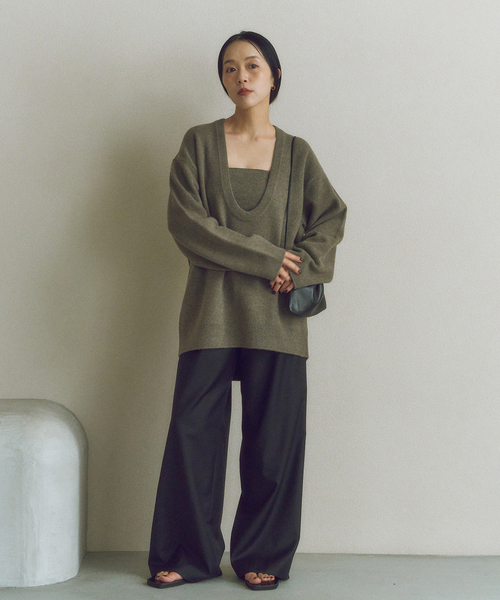 WEB限定追加》MY_Uneck ニット（ニット/セーター）｜Plage（プラージュ