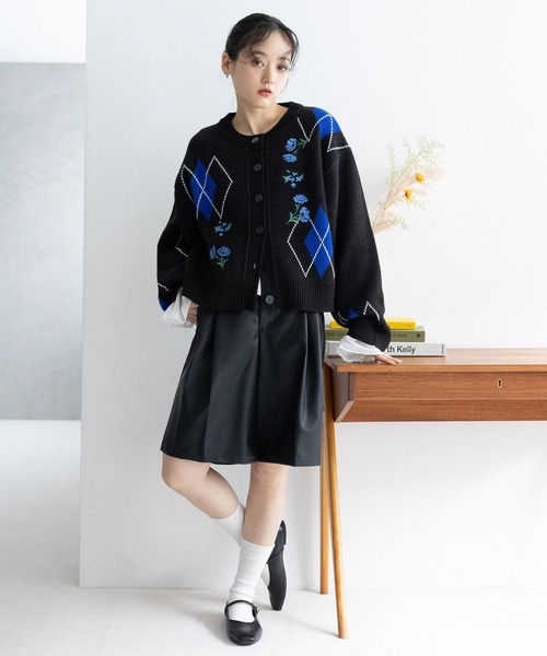 RAGEBLUE（レイジブルー）の「ダブルタックハーフパンツ（その他パンツ・レディース・ブラック/ブラウン/ワインレッド/ブラウン系2・FREE）」の6枚目の写真