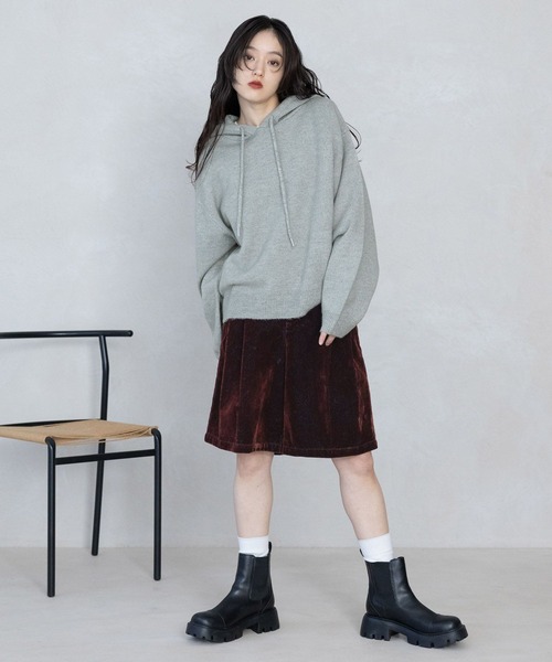 RAGEBLUE（レイジブルー）の「ダブルタックハーフパンツ（その他パンツ・レディース・ブラック/ブラウン/ワインレッド/ブラウン系2・FREE）」の12枚目の写真