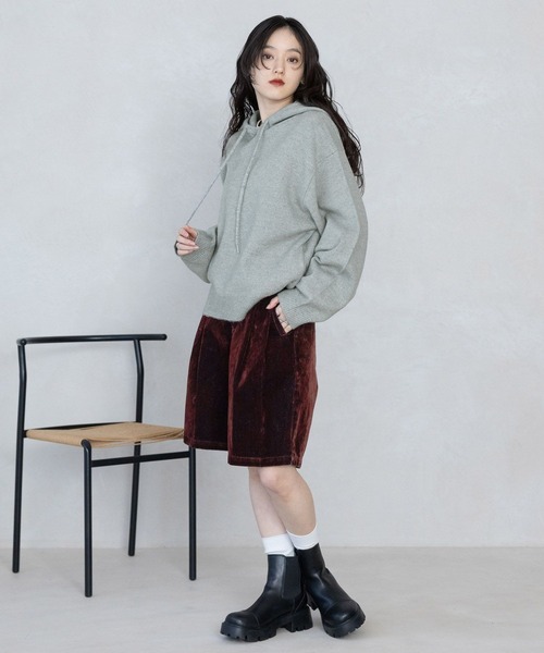 RAGEBLUE（レイジブルー）の「ダブルタックハーフパンツ（その他パンツ・レディース・ブラック/ブラウン/ワインレッド/ブラウン系2・FREE）」の13枚目の写真