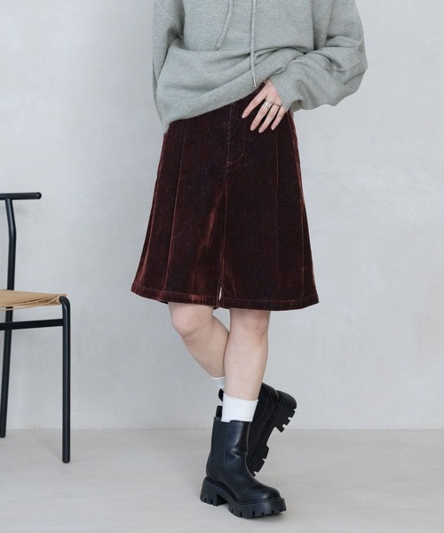 RAGEBLUE（レイジブルー）の「ダブルタックハーフパンツ（その他パンツ・レディース・ブラック/ブラウン/ワインレッド/ブラウン系2・FREE）」の14枚目の写真