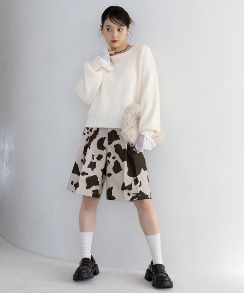 RAGEBLUE（レイジブルー）の「ダブルタックハーフパンツ（その他パンツ・レディース・ブラック/ブラウン/ワインレッド/ブラウン系2・FREE）」の17枚目の写真