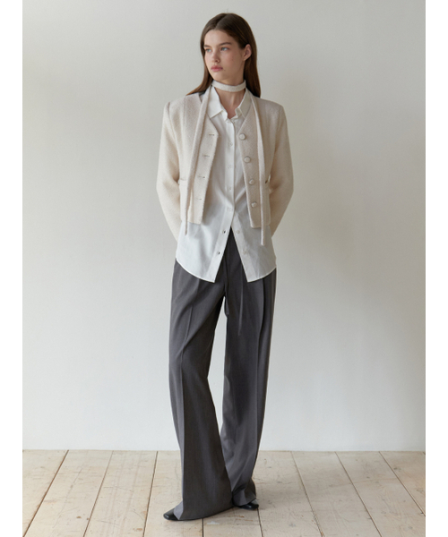 RE_L(リエル)の「Curd tweed jacket (ivory)(テーラードジャケット・レディース・その他・FREE)」の5枚目の写真