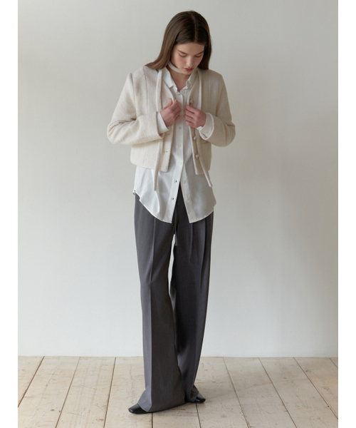 RE_L(リエル)の「Curd tweed jacket (ivory)(テーラードジャケット・レディース・その他・FREE)」の6枚目の写真