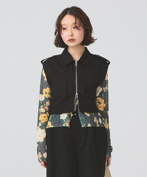 Ray BEAMS(レイビームス)の「ジップ ヨーク ベスト(ベスト・レディース・ブラック/ブラウン系その他3・ONE SIZE)」の2枚目の写真