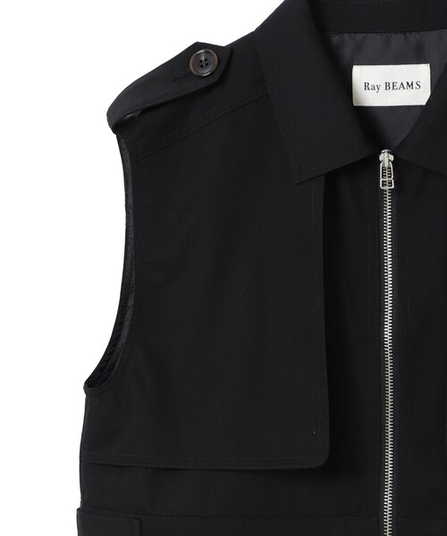 Ray BEAMS(レイビームス)の「ジップ ヨーク ベスト(ベスト・レディース・ブラック/ブラウン系その他3・ONE SIZE)」の8枚目の写真