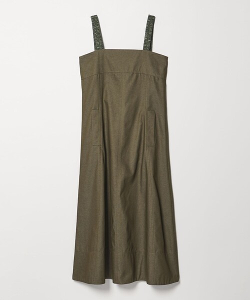 EMMEL REFINES（エメルリファインズ）の「＜EMMEL REFINES＞EM ギャザーストラップ ジャンパースカート（ジャンパースカート・レディース・ブラック/オリーブ・S/M）」の7枚目の写真