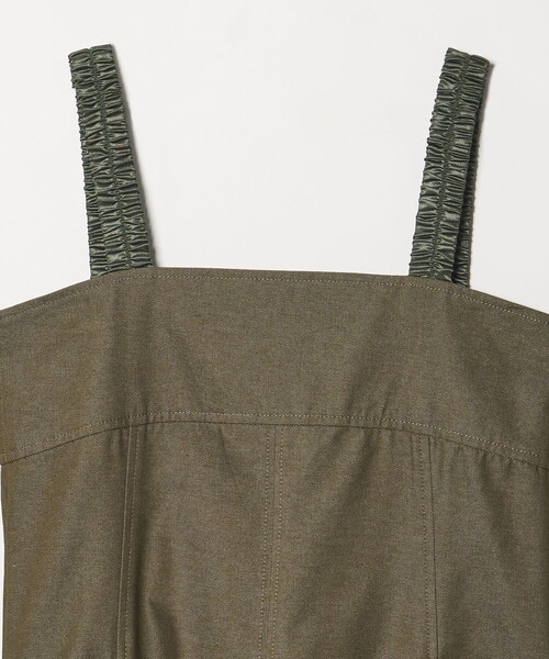 EMMEL REFINES（エメルリファインズ）の「＜EMMEL REFINES＞EM ギャザーストラップ ジャンパースカート（ジャンパースカート・レディース・ブラック/オリーブ・S/M）」の9枚目の写真