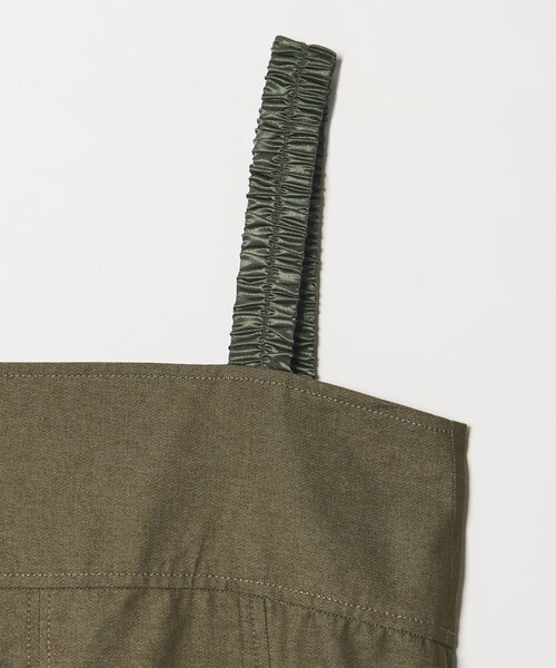 EMMEL REFINES（エメルリファインズ）の「＜EMMEL REFINES＞EM ギャザーストラップ ジャンパースカート（ジャンパースカート・レディース・ブラック/オリーブ・S/M）」の10枚目の写真