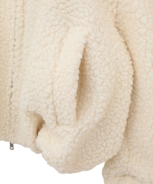 CLANE（クラネ）の「【CLANE/クラネ】BALLOON BOA BLOUSON/バルーンボアブルゾン（ブルゾン・レディース・ブラウン/グレー/アイボリー・1）」の6枚目の写真