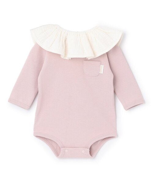 petit main(プティマイン)の「スタイつきロンパース(ロンパース・キッズ・ピンク/アイボリー/ネイビー・80cm/70cm)」の1枚目の写真