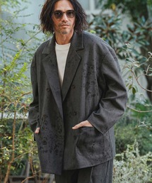 mj11330- Uneven Dye Like Jacquard Double Tailored Jacket ダブルテーラードジャケット(PF-261-002)