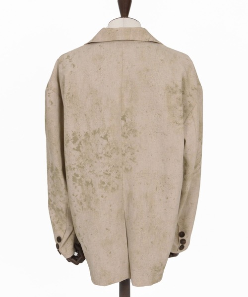 CAMBIO（カンビオ）の「mj11330- Uneven Dye Like Jacquard Double Tailored Jacket ダブルテーラードジャケット(PF-261-002)（テーラードジャケット・メンズ・チャコール/アイボリー・L/M）」の15枚目の写真