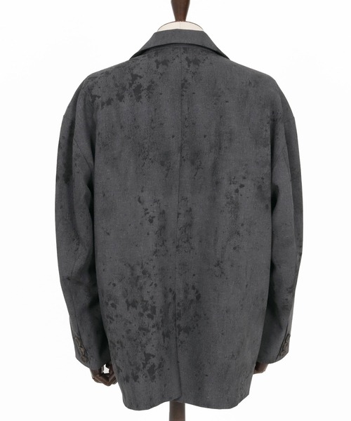 CAMBIO（カンビオ）の「mj11330- Uneven Dye Like Jacquard Double Tailored Jacket ダブルテーラードジャケット(PF-261-002)（テーラードジャケット・メンズ・チャコール/アイボリー・L/M）」の18枚目の写真