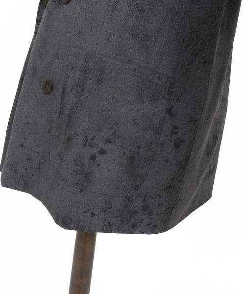 CAMBIO（カンビオ）の「mj11330- Uneven Dye Like Jacquard Double Tailored Jacket ダブルテーラードジャケット(PF-261-002)（テーラードジャケット・メンズ・チャコール/アイボリー・L/M）」の22枚目の写真