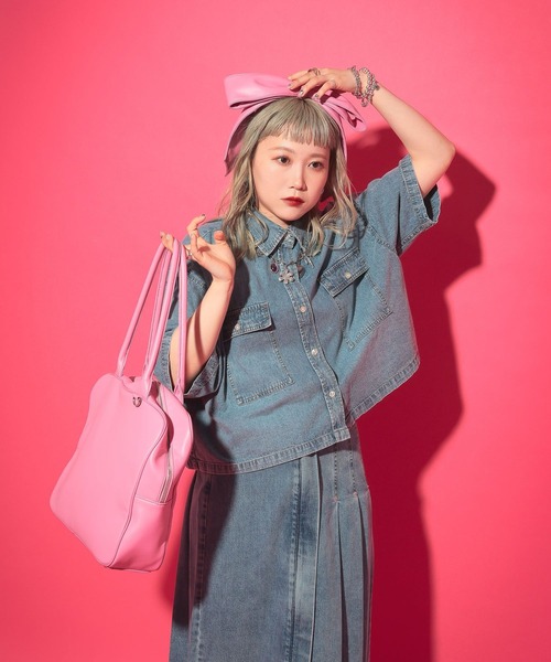 LOWRYS FARM(ローリーズファーム)の「【サトムラプロデュース】でかリボンボストンBAG 570778(ボストンバッグ・レディース・ブラック/ピンク・FREE)」の14枚目の写真