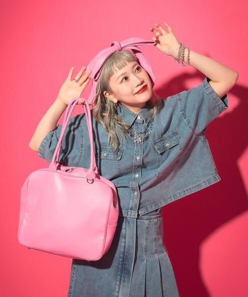 LOWRYS FARM(ローリーズファーム)の「【サトムラプロデュース】でかリボンボストンBAG 570778(ボストンバッグ・レディース・ブラック/ピンク・FREE)」の15枚目の写真
