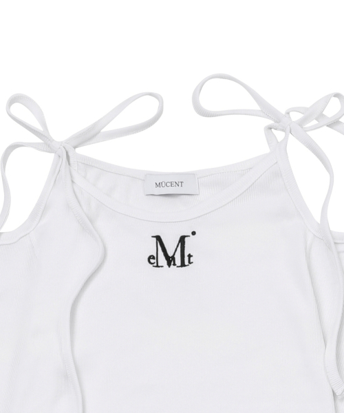 MUCENT(ムセント)の「ネキリボンオフショルダーティー (3カラー)(Tシャツ/カットソー・レディース・ホワイト/ブラック/グレー・FREE)」の5枚目の写真
