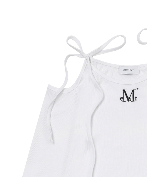 MUCENT(ムセント)の「ネキリボンオフショルダーティー (3カラー)(Tシャツ/カットソー・レディース・ホワイト/ブラック/グレー・FREE)」の6枚目の写真