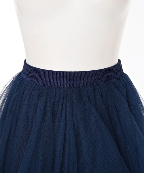 Narcissus（ナルシス）の「チュールミディスカート/オケージョン/アシンメトリーデザイン（スカート・レディース・ネイビー/ブラック・FREE）」の11枚目の写真