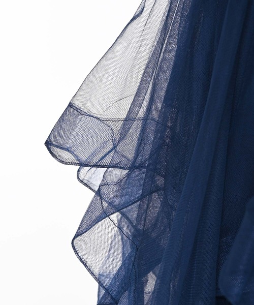 Narcissus（ナルシス）の「チュールミディスカート/オケージョン/アシンメトリーデザイン（スカート・レディース・ネイビー/ブラック・FREE）」の12枚目の写真