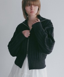 ZIP UP COTTON RIBKNIT