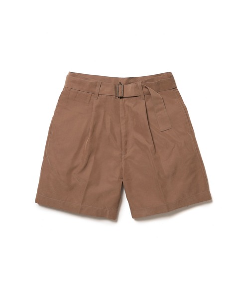 MR.OLIVE（ミスターオリーブ）の「T/R POWDER CLOTH / BELTED SHORTS /M261133（チノパンツ・メンズ・ブラック/キャメル・MEDIUM/LARGE）」の6枚目の写真