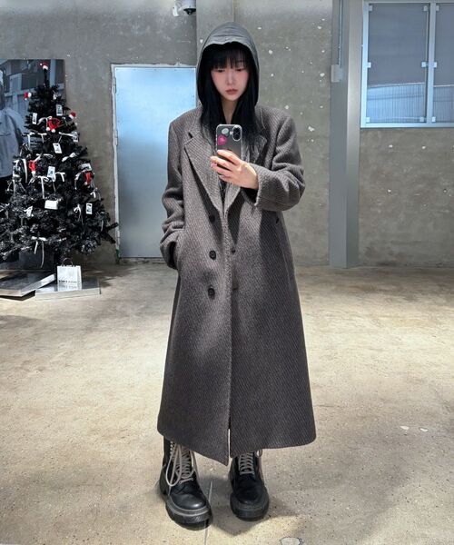 INSILENCE WOMEN（インサイレンスウーマン）の「クラシックマキシコート ブラウン（チェスターコート・レディース・その他・S/M/XS）」の7枚目の写真