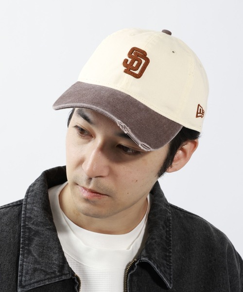 NEW ERA（ニューエラ）の「NEW ERA(ニューエラ)】別注9TWENTY バイカラーダメージCAP（キャップ・メンズ・ブラック/ブルー/ブラウン・FREE）」の12枚目の写真