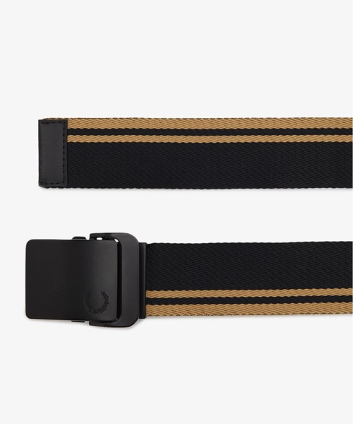 FRED PERRY(フレッドペリー)の「先行予約受付中/Tipped Webbing Belt/ティップラインウェビングベルト(ベルト・メンズ・ブラック・L)」の5枚目の写真