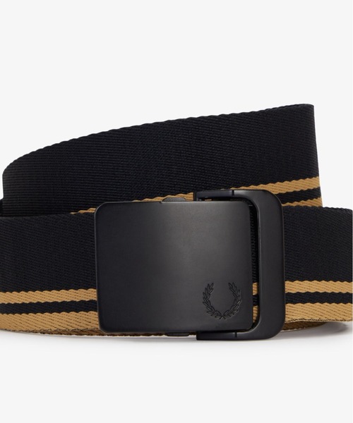 FRED PERRY(フレッドペリー)の「先行予約受付中/Tipped Webbing Belt/ティップラインウェビングベルト(ベルト・メンズ・ブラック・L)」の6枚目の写真