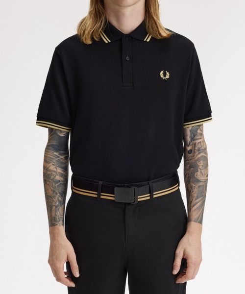 FRED PERRY(フレッドペリー)の「先行予約受付中/Tipped Webbing Belt/ティップラインウェビングベルト(ベルト・メンズ・ブラック・L)」の3枚目の写真