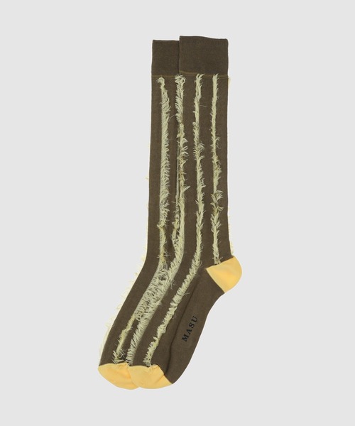 MASU(エムエーエスユー)の「UNICORN SOCKS(ソックス/靴下・メンズ・オリーブ/グレー/ホワイト・ONESIZE)」の1枚目の写真