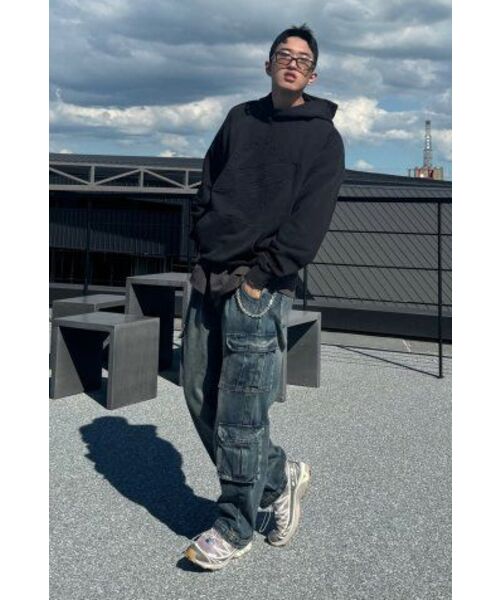 FDR(エフディーアール)の「Embo Pigment Star Disk Logo Hoodie Slate Gray(パーカー・メンズ・その他・M/L/S)」の15枚目の写真