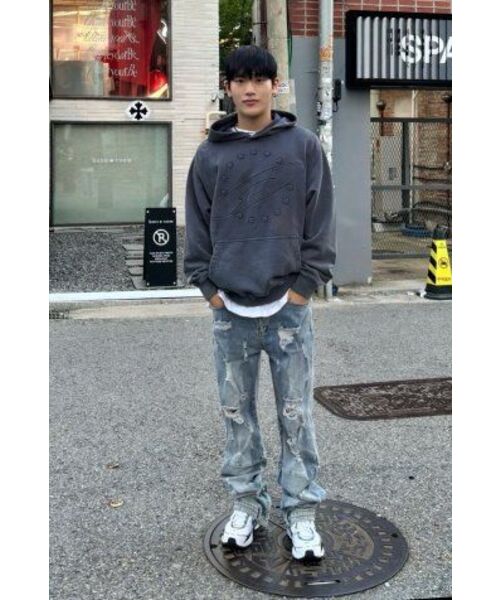 FDR(エフディーアール)の「Embo Pigment Star Disk Logo Hoodie Slate Gray(パーカー・メンズ・その他・M/L/S)」の17枚目の写真