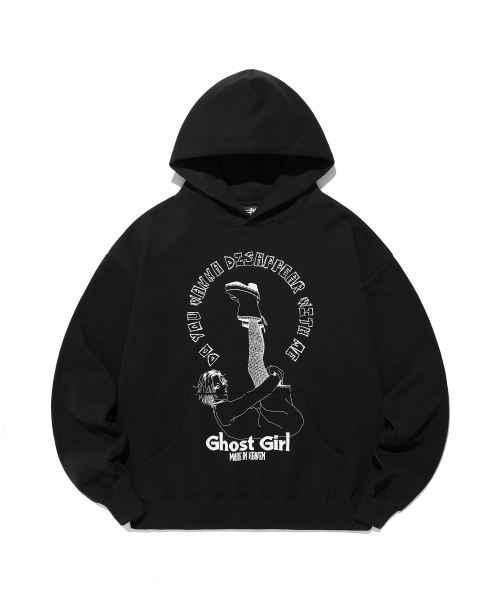 NICE GHOST CLUB(ナイスゴーストクラブ)の「GHOST GIRL HOODIE_BLACK(NG2EFUM406A)(パーカー・レディース・ブラック・S/M/L)」の1枚目の写真
