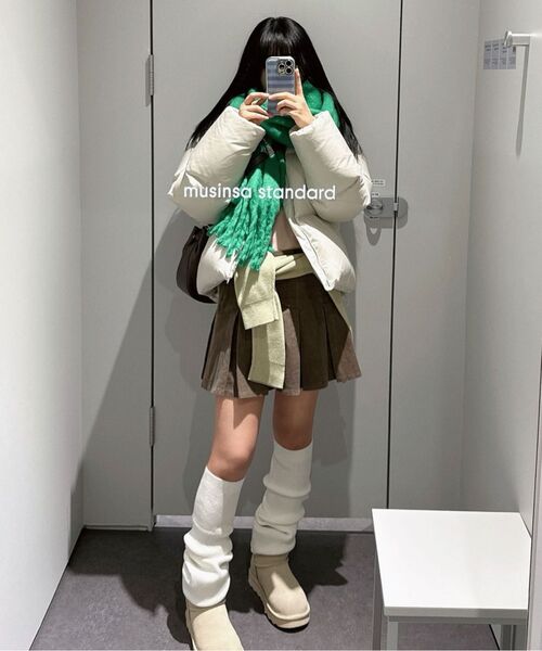 MUSINSA STANDARD WOMAN（ムシンサスタンダードウーマン）の「ウィメンズフレキシブルクルーネック長袖Tシャツ[ローズウォーター]（Tシャツ/カットソー・レディース・その他・LARGE/MEDIUM/SMALL/X-SMALL）」の5枚目の写真
