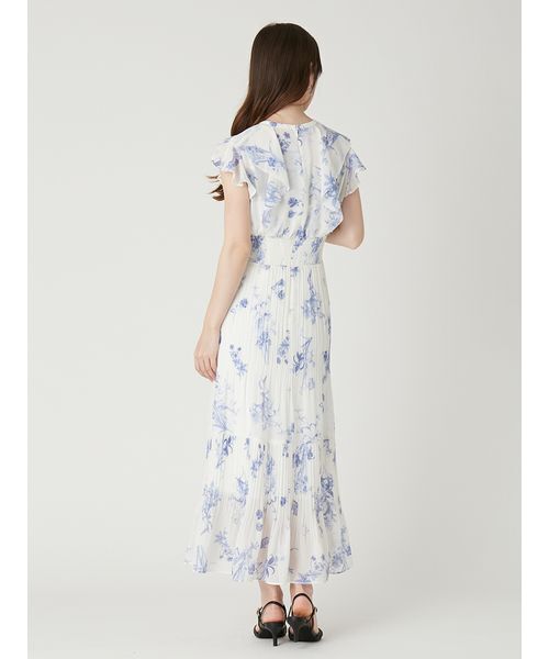 FRAY I.D(フレイアイディー)の「【00サイズあり】フリルウエストシャーリングプリントワンピース/ウォッシャブル(ワンピース・レディース・アイボリー/ホワイト/ブラウン/ネイビー・0/1/00)」の11枚目の写真