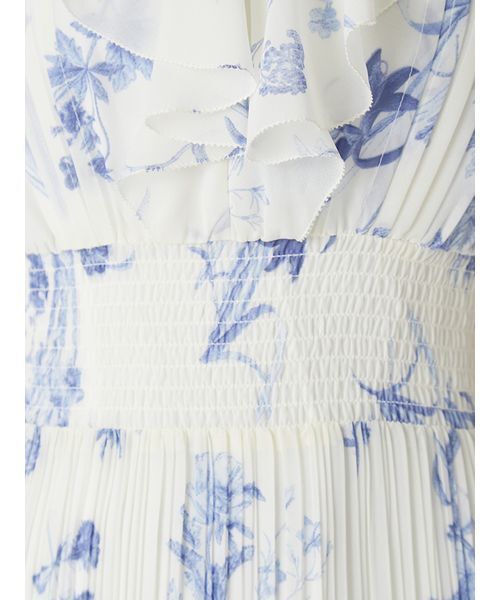 FRAY I.D(フレイアイディー)の「【00サイズあり】フリルウエストシャーリングプリントワンピース/ウォッシャブル(ワンピース・レディース・アイボリー/ホワイト/ブラウン/ネイビー・0/1/00)」の17枚目の写真